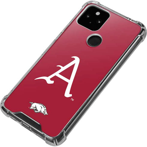 University of Arkansas-Fayetteville A Red Google Pixel 5 Clear Case